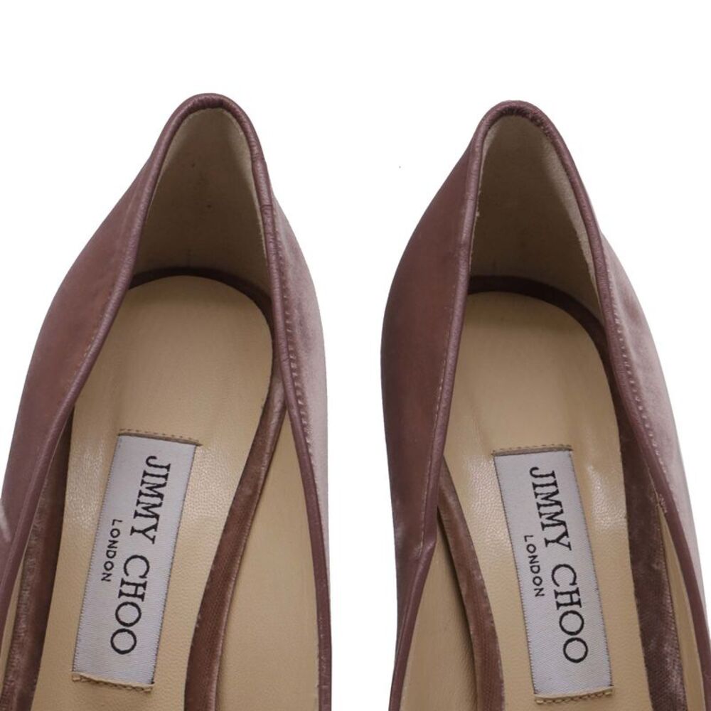 Jimmy Choo Pointed-Toe Pumps in Brown Velvet - Picture 8 of 10